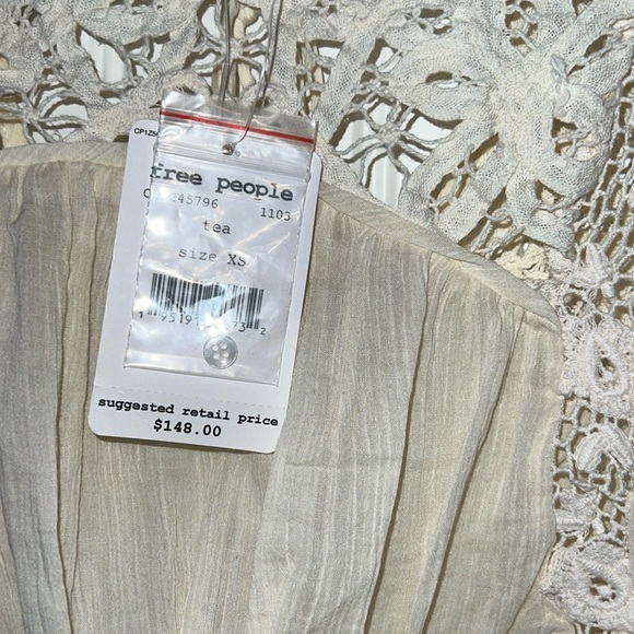 Free People Sorelle Lace Top in Tea - Picture 7 of 8